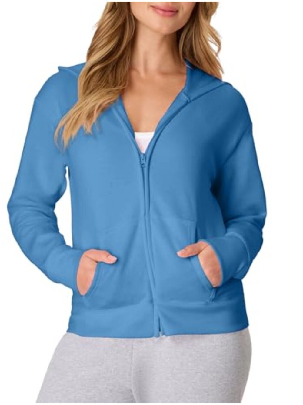 Hanes EcoSmart Fleece Full-Zip Hooded Sweatshirt for Women
